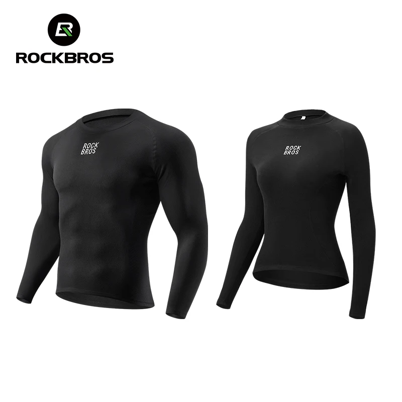 

ROCKBROS Autumn Winter Cycling Jersey Warm Fleece Thermal Pullover Shirt Outdoor Sports Undershirt Men Women Cycling Clothing