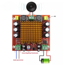 150W Mono Channel Digital 3116 Power Audio Amplifier Board Preamplifier NE5532 Class D DC12-24V Subwoofer