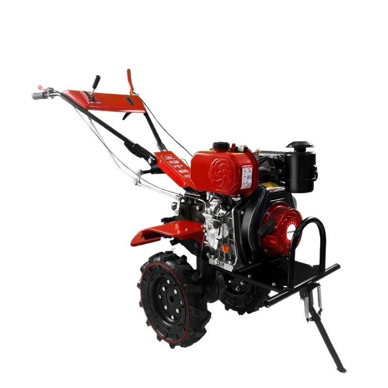 

Diesel rotary tiller powered micro tiller small hard soil loosening five-speed cultivator