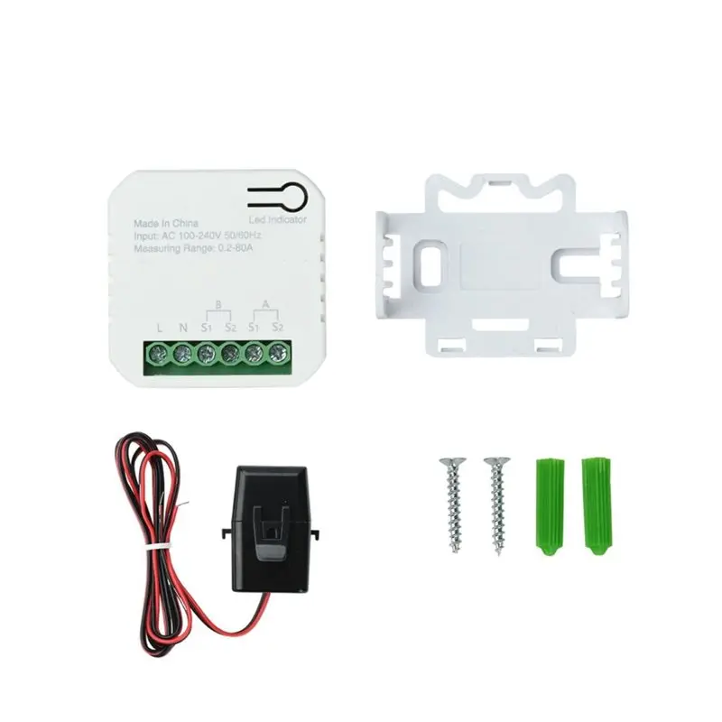 B27B For Smart Life Alexa And Google Assistant Enabled Tuya Wifi Electricity Meter 2.4Ghz Wi-Fi AC 100-240V