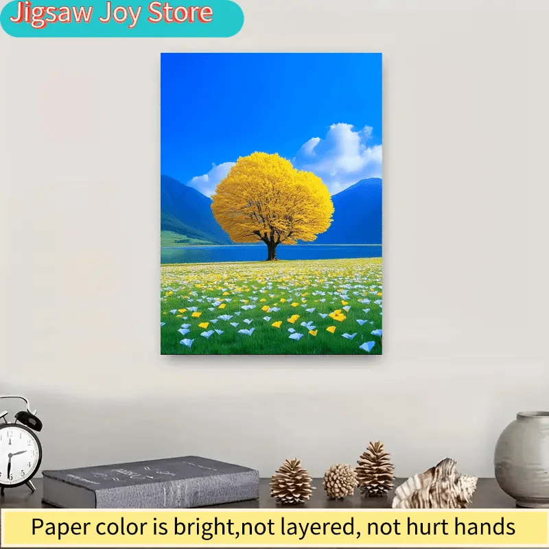 

A Set of 1000pcs Boxed Puzzles Featuring Beautiful Natural Scenery Designs, a Challenging Paper Puzzle - a Large Interactive G