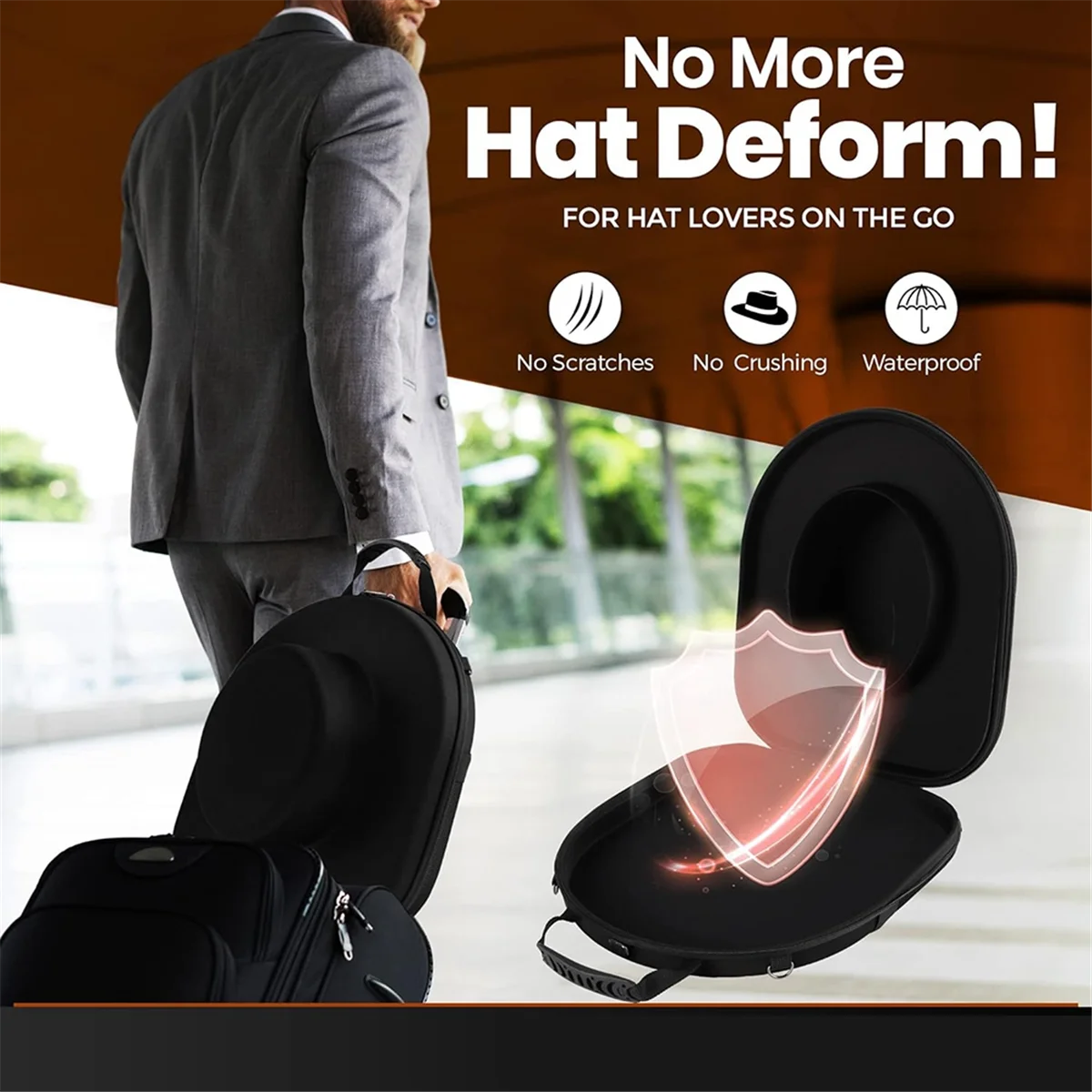 Travel Hat Case , Hat Travel Case, Hat Box Travel, Travel Hat Organizer, Hat Storage for Travel, Hat Case for Fedora SQ