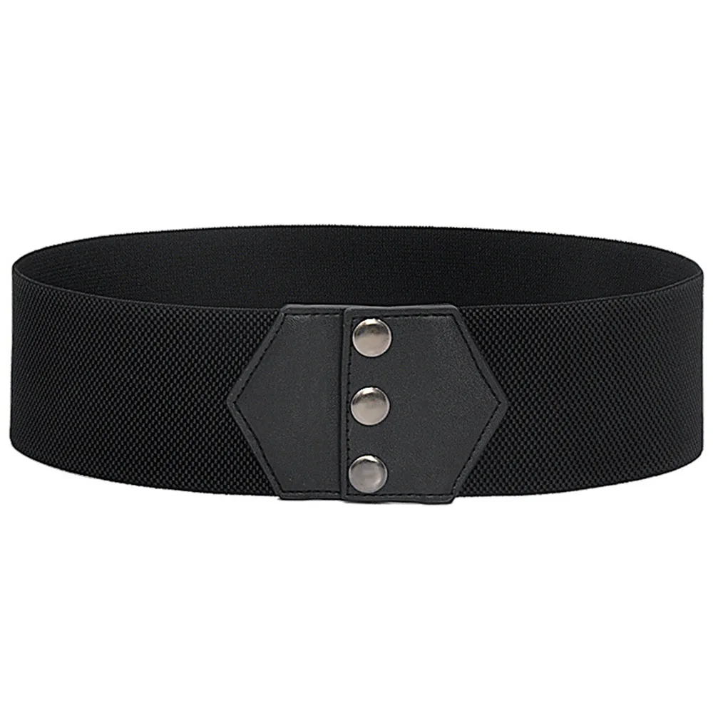 

Women Stretch Waist Band Clasp Buckle Waist Belts Female Wide Waistband Fashion Elastic Cinch Belt Cummerbund Lady Overcoat Belt