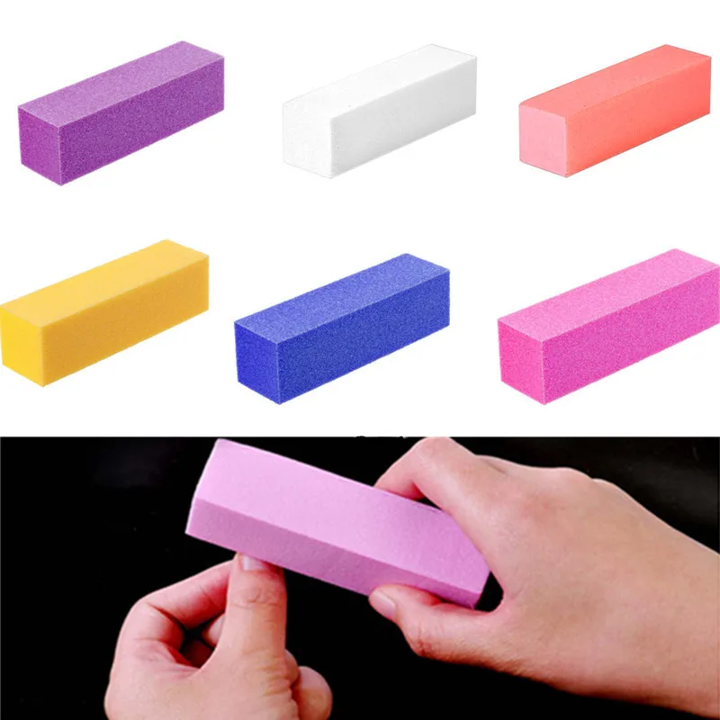 Nail Art Sanding Sponge Stick Sanding Band Drum Cleaner For UV Gel White File Buffer Grinding Polishing Manicure Nail Art Tools