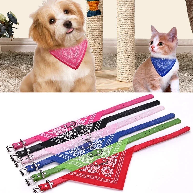 Dog Bandanas Large Pet Scarf Pet Cotton Plaid WashableBow ties Collar Cat Dog Scarf Large Dog Accessories Kerchief