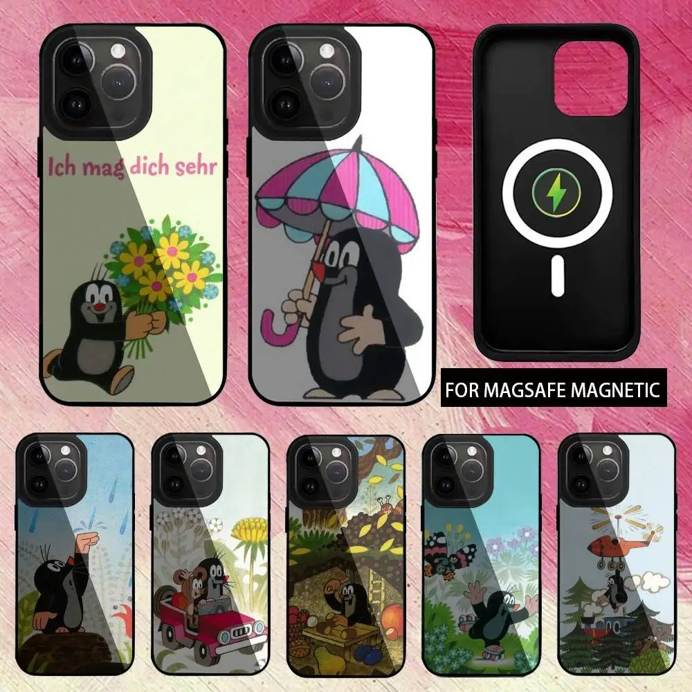 

Cartoon Littles Mole Phone Case For iPhone17,16,15,14,13,12,11 Plus,Pro Max Magnetic Magsafe Wireless Charging