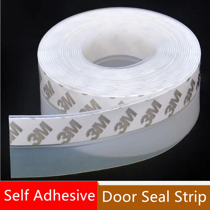 

5M Self Adhesive Door Bottom Seal Strip Door And Window Seal Sound Insulation Strip Windproof Windshield Weather Tape Strip