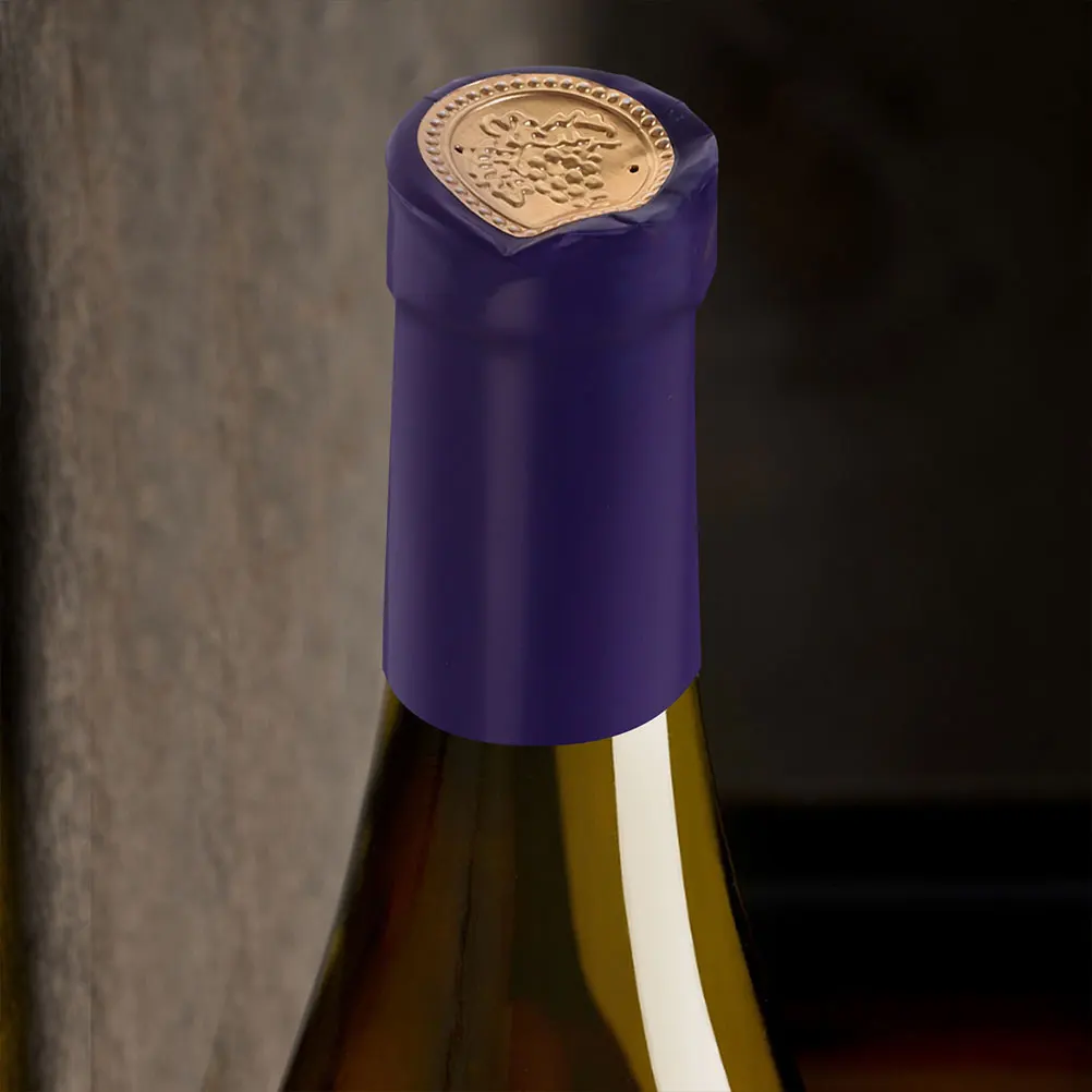 

50Pcs Red Wine Bottle Heat Shrink Wrap Capsules Shrink Caps Sealing Films Sleeves Wine Bottle Stopper Accessories
