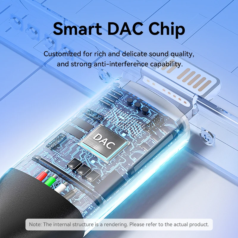 Аудиоадаптер Vention для Lightning на 3,5 мм адаптер для наушников ЦАП аудио музыкальный кабель для iPhone 14 12 Pro Max Xr Aux кабель для телефона