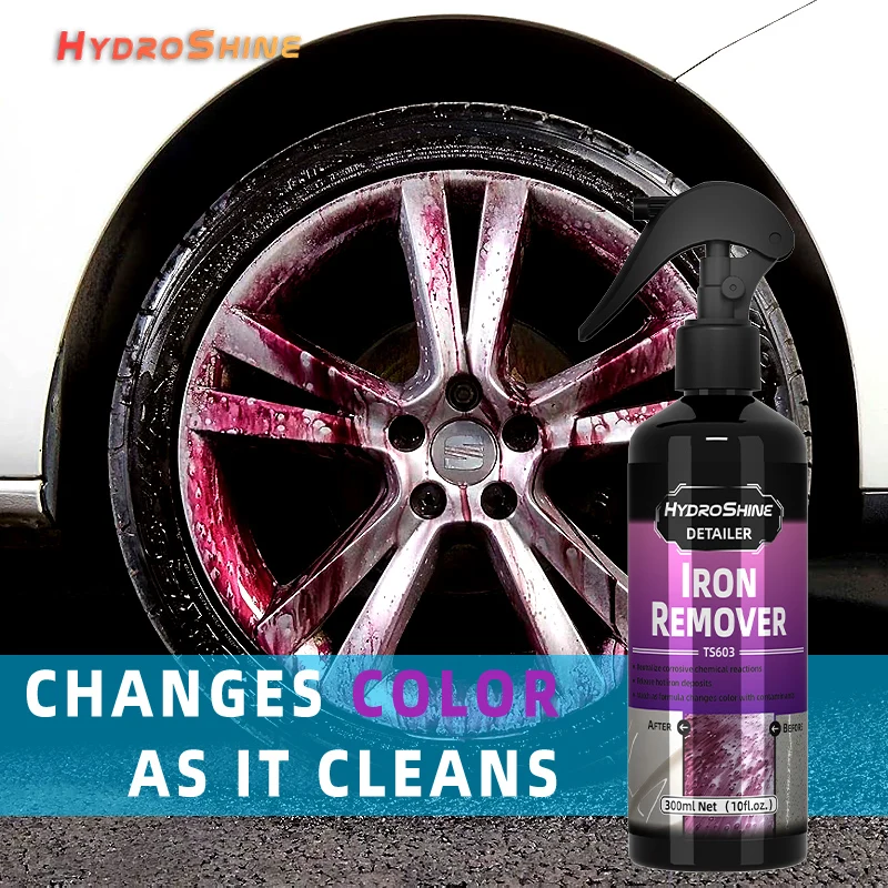 

Hydroshine Iron Remover Car Detailing Fallout Spray Decontamination Kit Rust Remover Spray for Brake Rim Metal Surface Particles