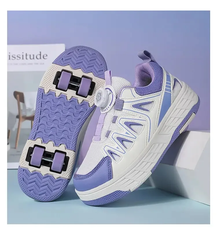 

Four Wheels Children's Roller Skate Shoes For Kids Boys Girls Glowing Sports Sneakers Skateboard sneakers kids shoes