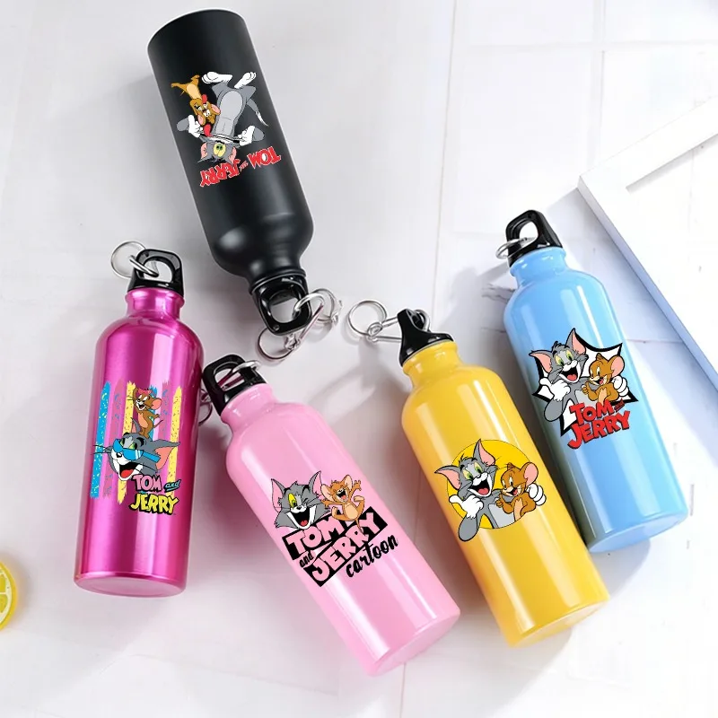 

500ml Tom and Jerry Water Bottle Cartoon Anime Pattern Printed Sports Bottles Unisex Cups Women Outdoor Fashion Cup Party Gift