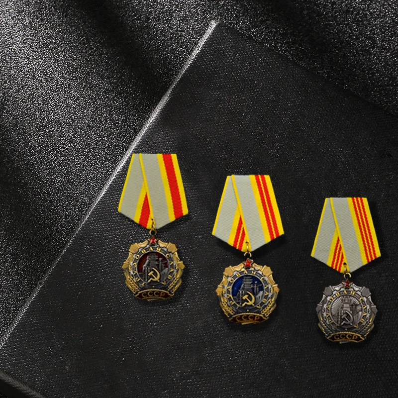 Medalla de gloria del trabajo soviético del ejército soviético de la nación de combate Colección de emblemas de la medalla de honorario-