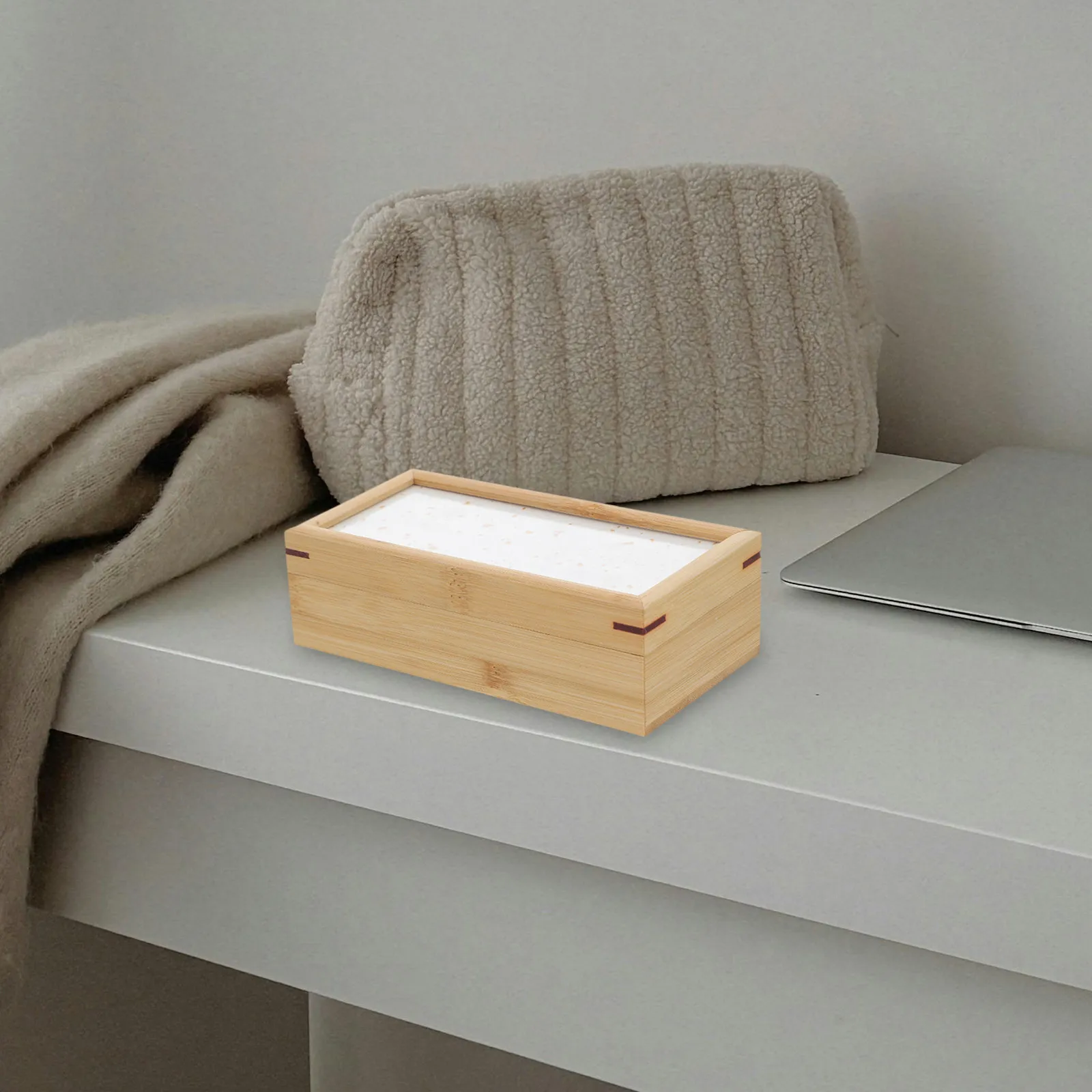 

1 шт. бамбуковая подарочная коробка с крышкой, деревянная шкатулка для украшений, необработанная, для поделок, чая, фотографий, памятных вещей, декоративный подарок