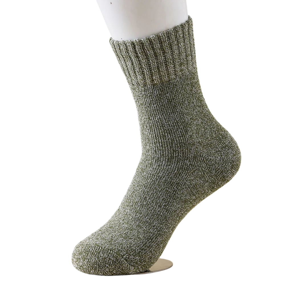 5 Paar/Lot Herren Winter Superdick Thermosocken Wolle Herren Damen Einfarbige Hochwertige Wollsocken Kälte- und Schneeschutz Warme Wollsocken – Detail 10