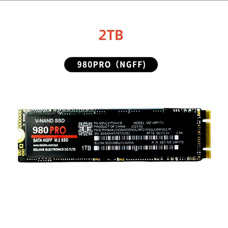 NEU Original 980Pro 990Pro M.2 NVMe SSD 1TB PCIe 4.0 7400MB/s Hochleistungs-Interne Solid-State-Festplatte für Laptop Desktop PC