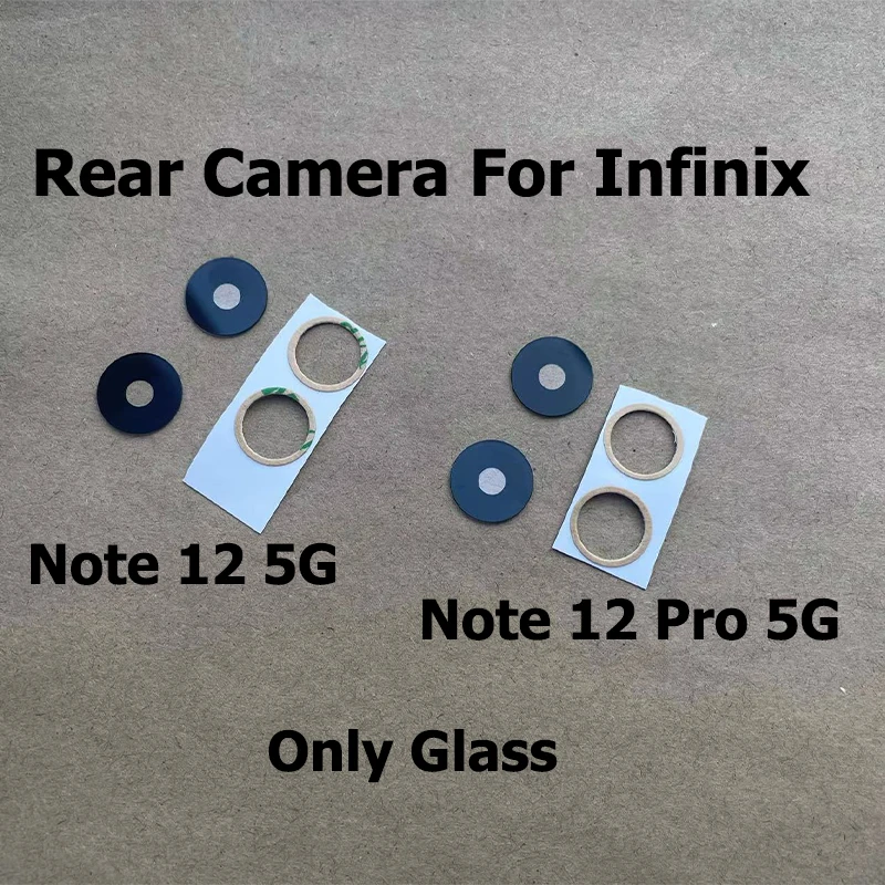 

New For Infinix Note 12 Pro 5G Back Camera Glass Rear Lens With Glue Sticker Adhesive X671 X671B