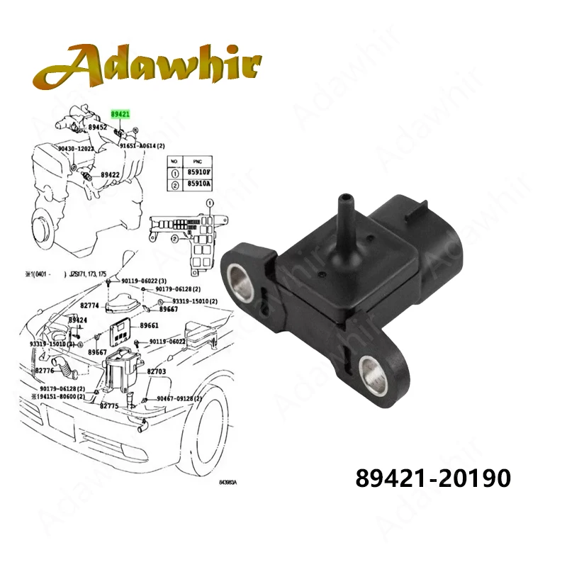 

1 шт. 89421-20190/7079800-4410 датчик давления впускного коллектора воздуха для Toyo-ta Land-Cruiser FZJ78 79 FZJ105 NHW11 1FZ-FE