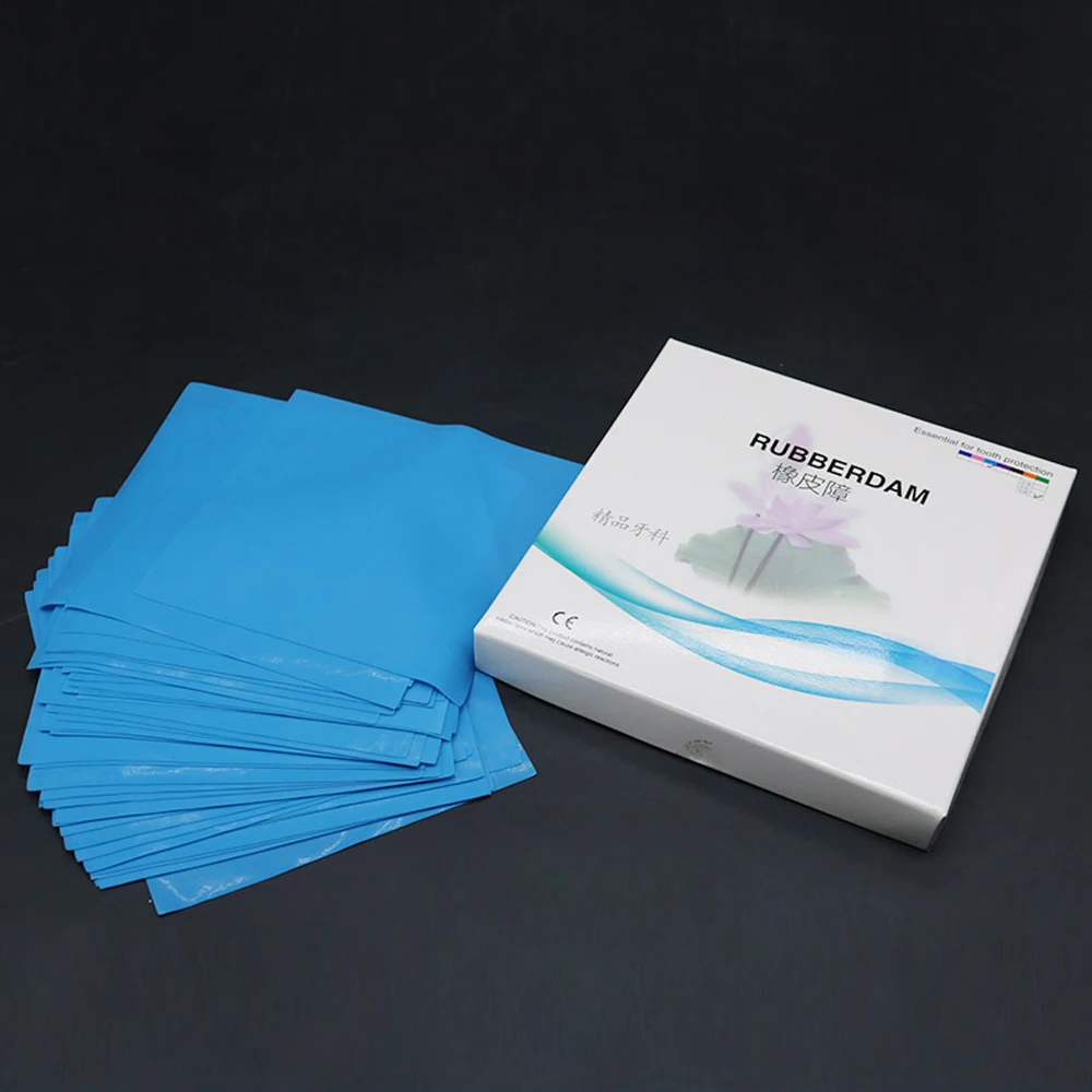 1 box Dental Natural Latex Rubber Dam Endo Surgery Barrier Protective Sheet 5 inch 6 inch
