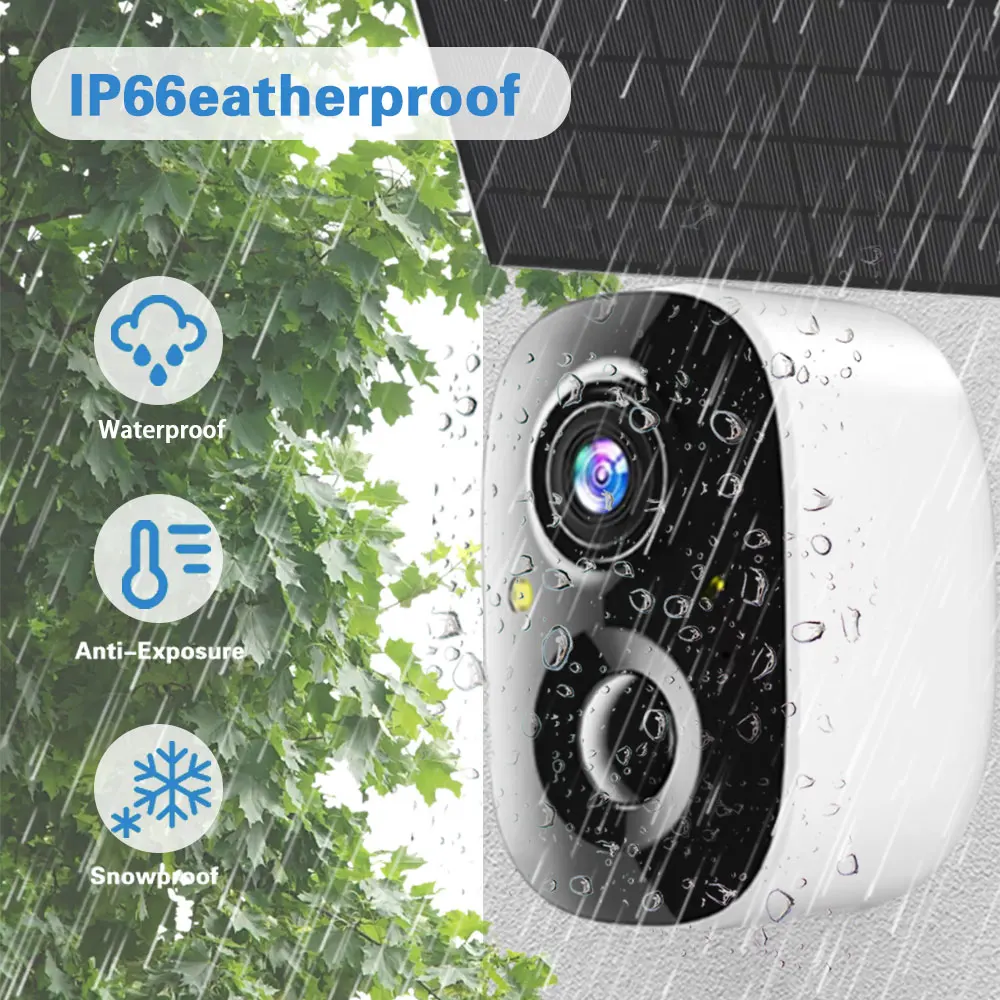 5MP WIFI Solar Surveillance Camera HD Human Detection Full Color Night Vision Two Way Audio Kit 4.39 Inch LCD Monitor ESeecloud