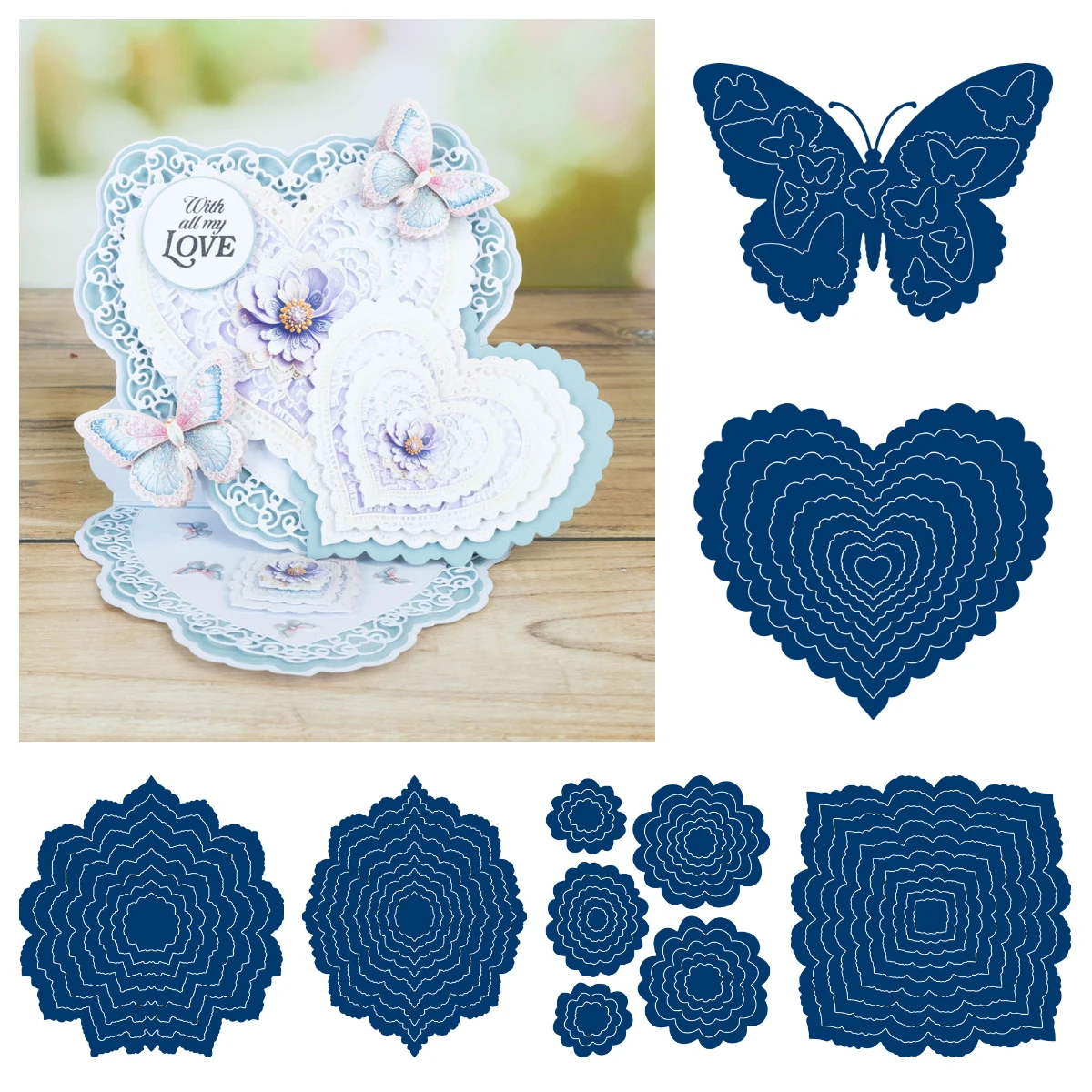 

Blooming Reverie Flower Metal Cutting Dies Sets for DIY Craft Making Greeting Card Scrapbooking Decoration