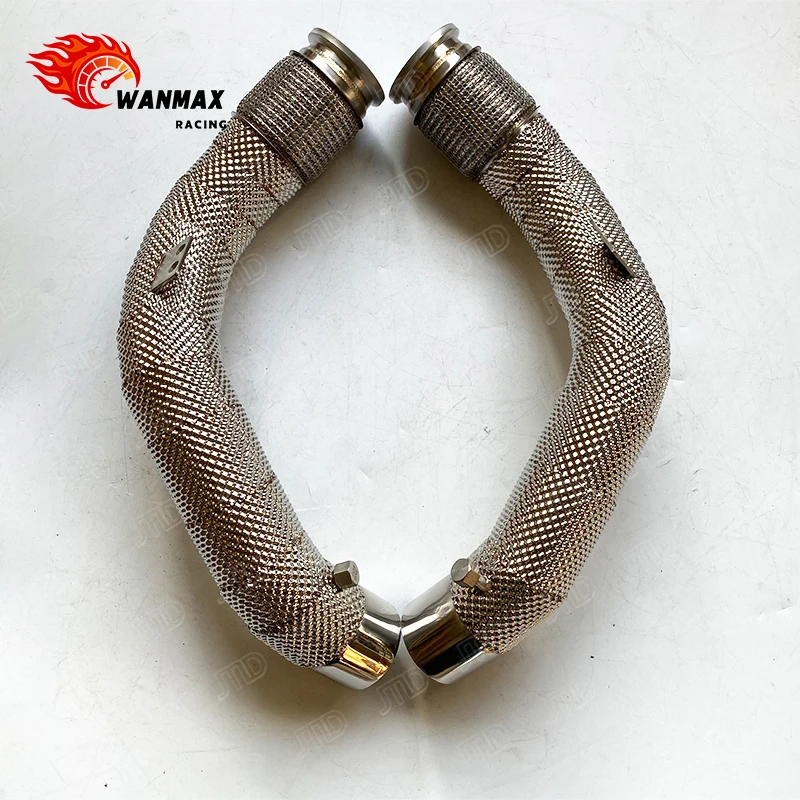 High Performance Downpipe for  M5 F90 with OPF, Stainless Steel & Heat Shield Design, Increases Power, Fast Shipping