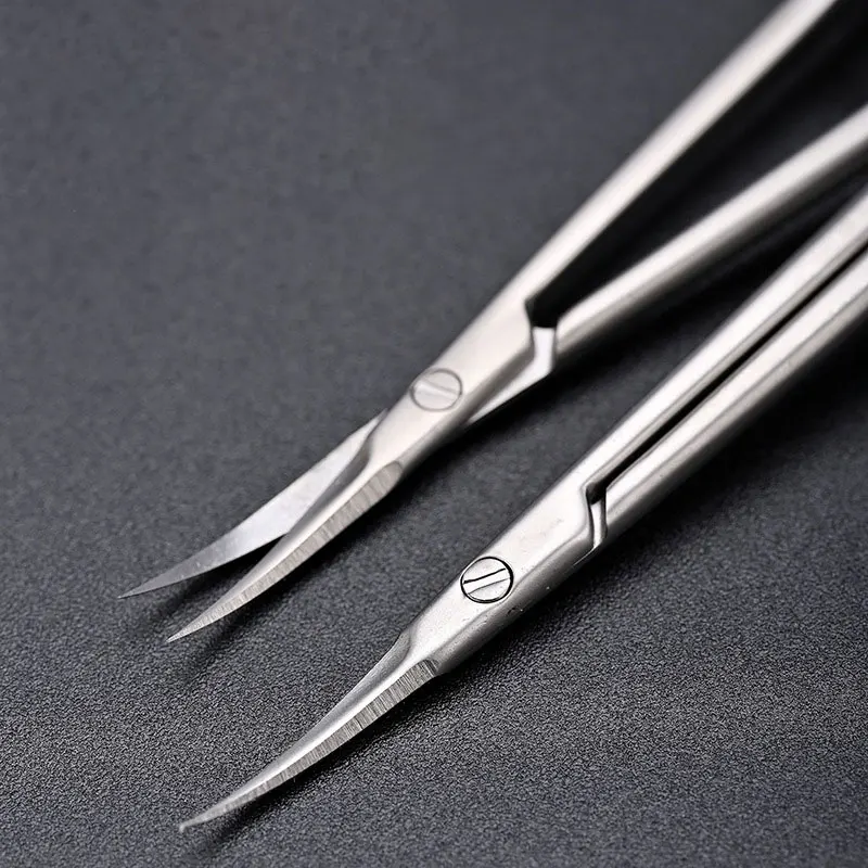 1Pcs Cuticle Scissors Sharp Curved Tip Precision Curved Blade Multi Purpose Manicure Scissors Eyebrow Scissors Beauty Tools