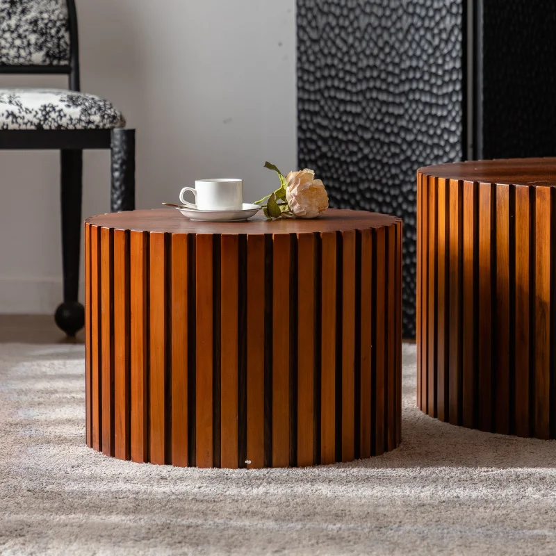 Table basse géométrique au-dessus des états-unis, Design moderne, entrepôt, Grain de bois, meubles de salon de haute qualité, prêt à être expédié