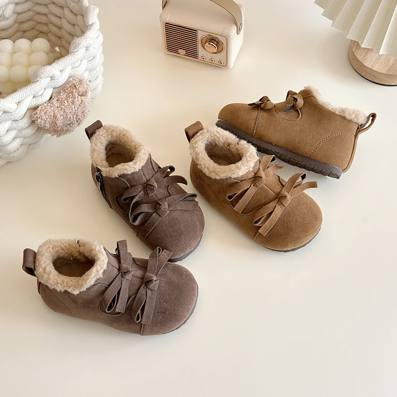 

Нечеткая повседневная обувь для маленьких девочек, новинка 2023 года, весенняя модная детская прогулочная обувь с двойным бантом, мягкая подошва, школьная уличная обувь в стиле ретро