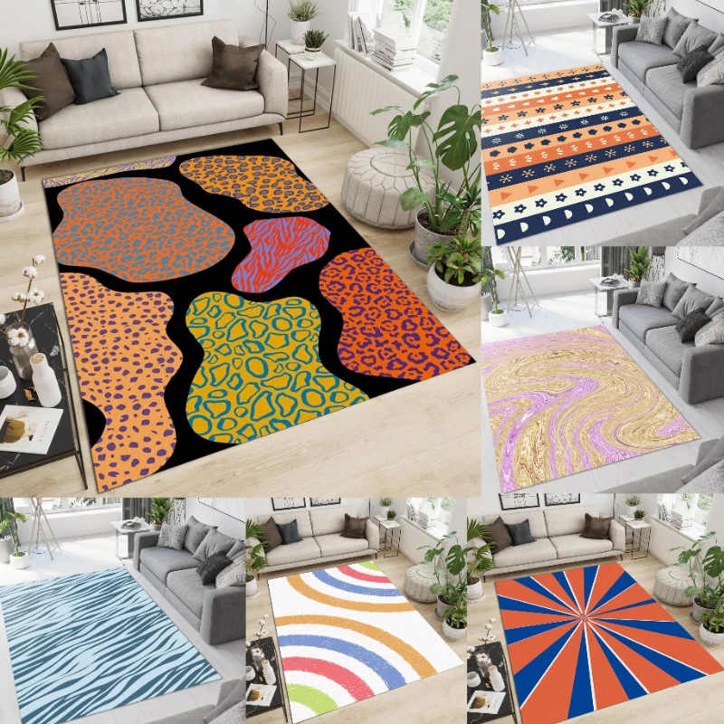 

Black White Swirl Area Rug Psychedelic Abstract Lines Breathable Washable Carpet for Living Room Corridor and Outdoor Terrace