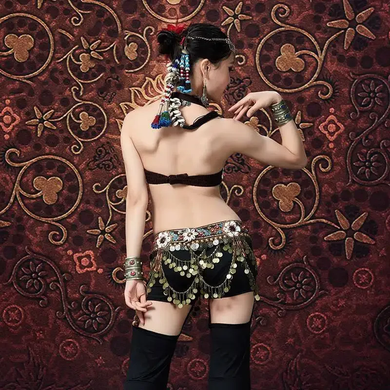 Traje de princesa tribal roupas de dança do ventre estilo sexy conjunto 2023 novo verão traje de dança exótica
