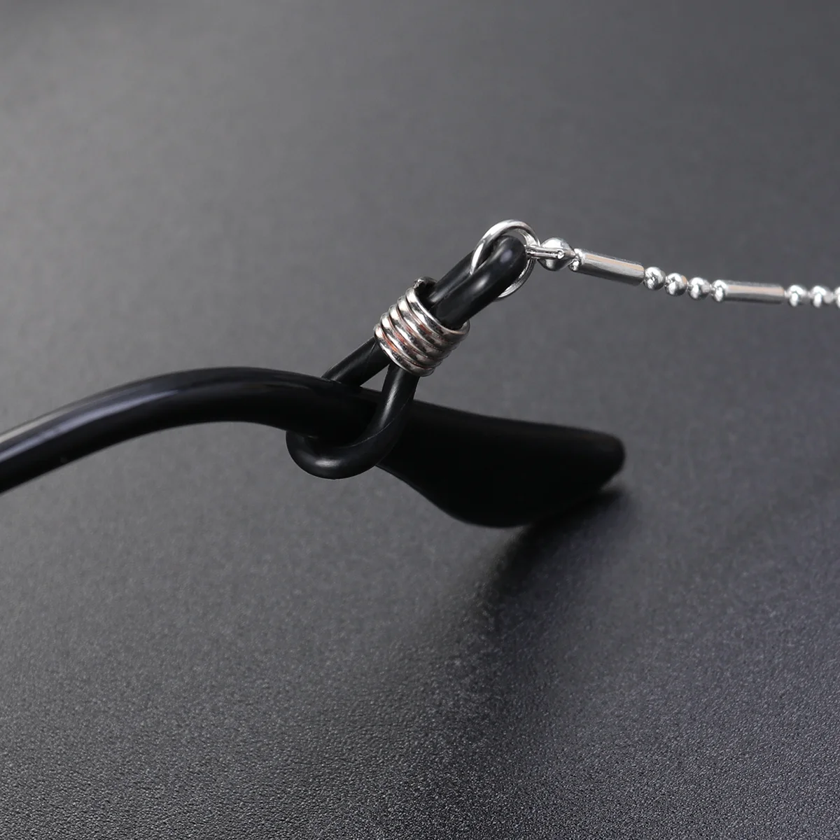 1 قطعة حزام نظارات العين الخيزران شكل مشترك سلسلة معدنية فضية النظارات الرقبة الحبل سلسلة النظارات الشمسية حامل نظارات دائم