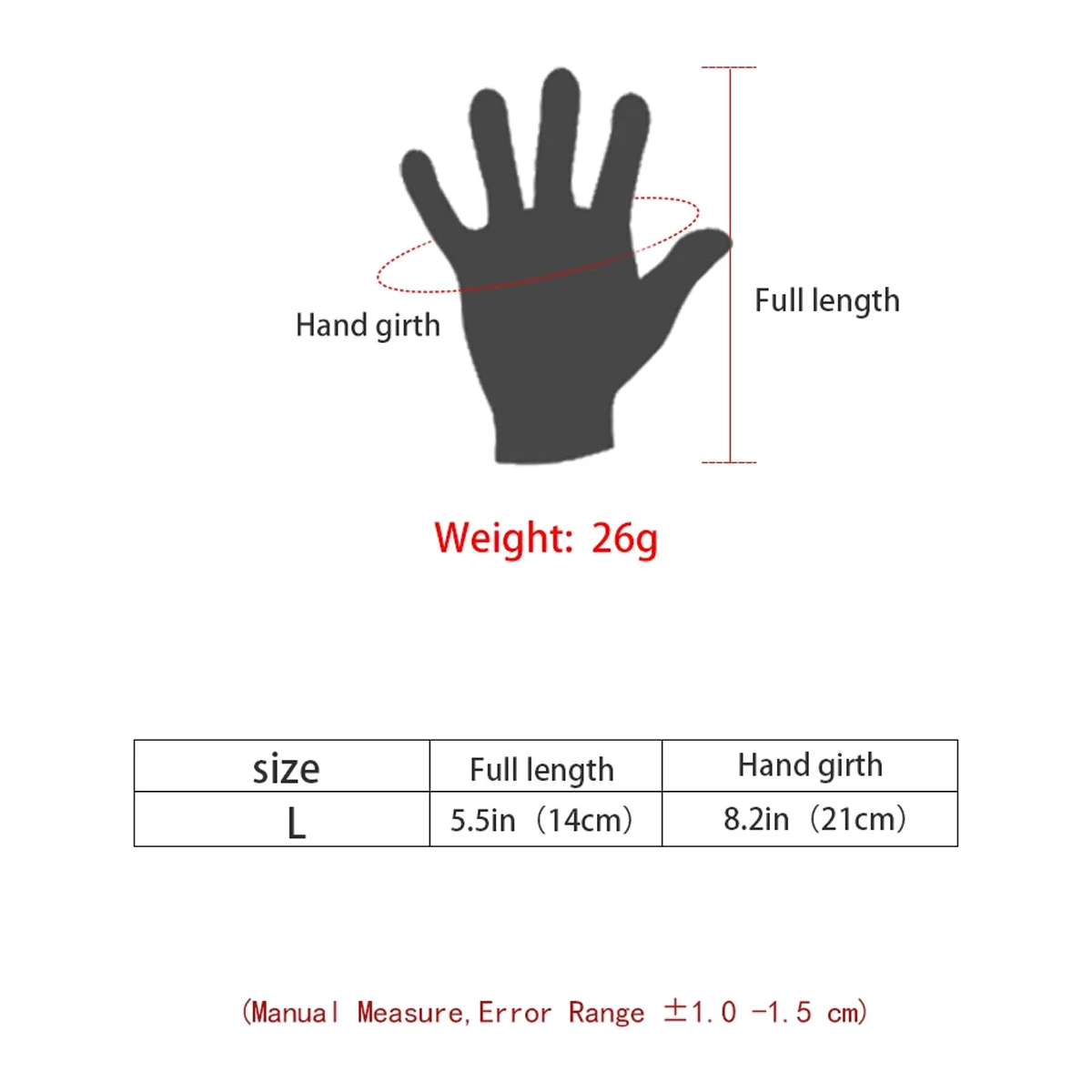 1 Pair of Fitness Gloves Suitable for Men and Women Running, Hiking, Weightlifting, Anti Slip, Breathable Outdoor Cycling