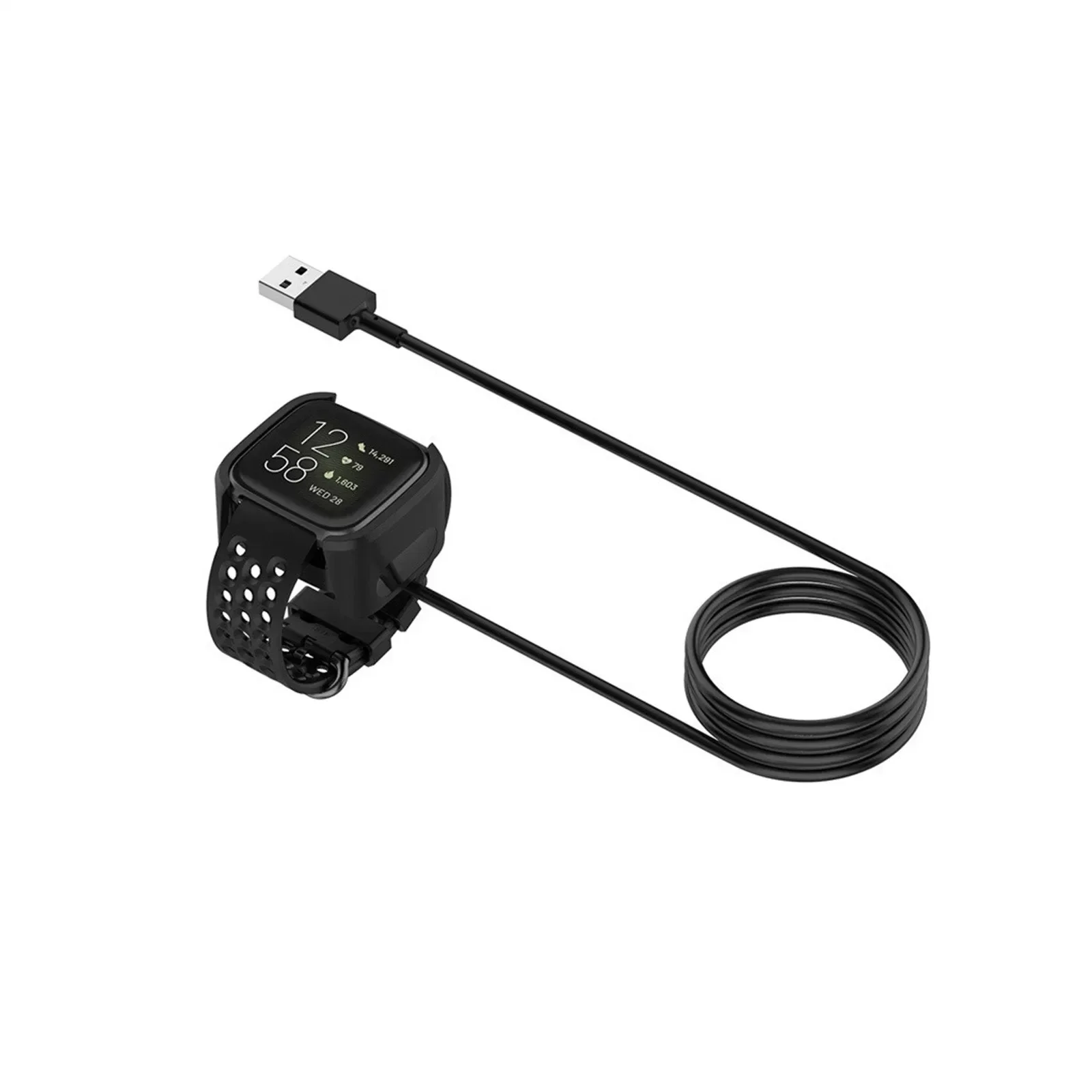 Cable de carga rápida USB para Fitbit Versa, base de carga, soporte, alimentación para Fitbit Versa Lite Smartwatch