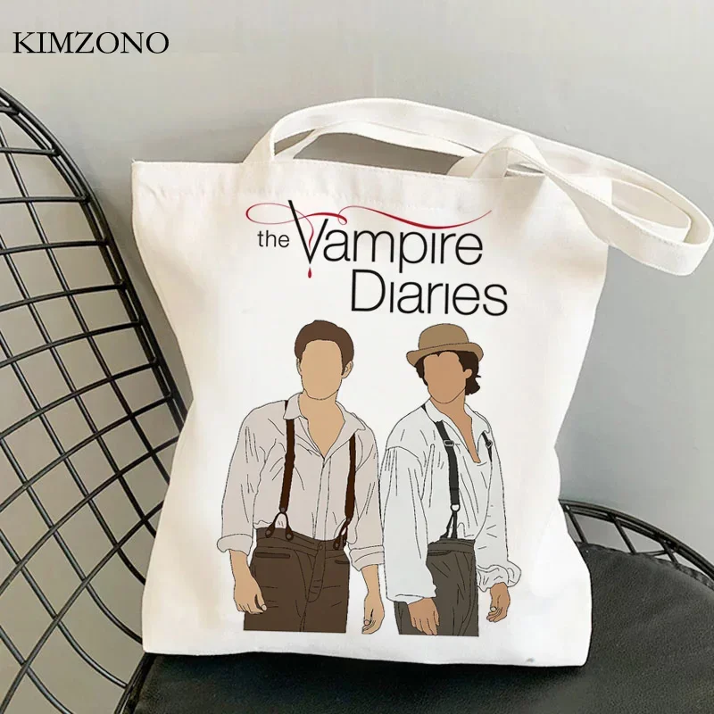 the Vampire Diaries shopping bag grocery shopper jute bag recycle bag shopper bag bolsa compra woven sac tissu