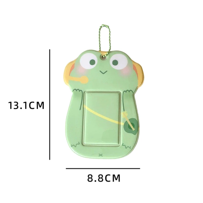 Niedlicher Fotokartenhalter, transparent, Idol, 7,6 cm, Fotokartenhüllen, PVC, für Studenten, Ausweis, Bus, Kartenetui, Schlüsselanhänger, Taschenanhänger