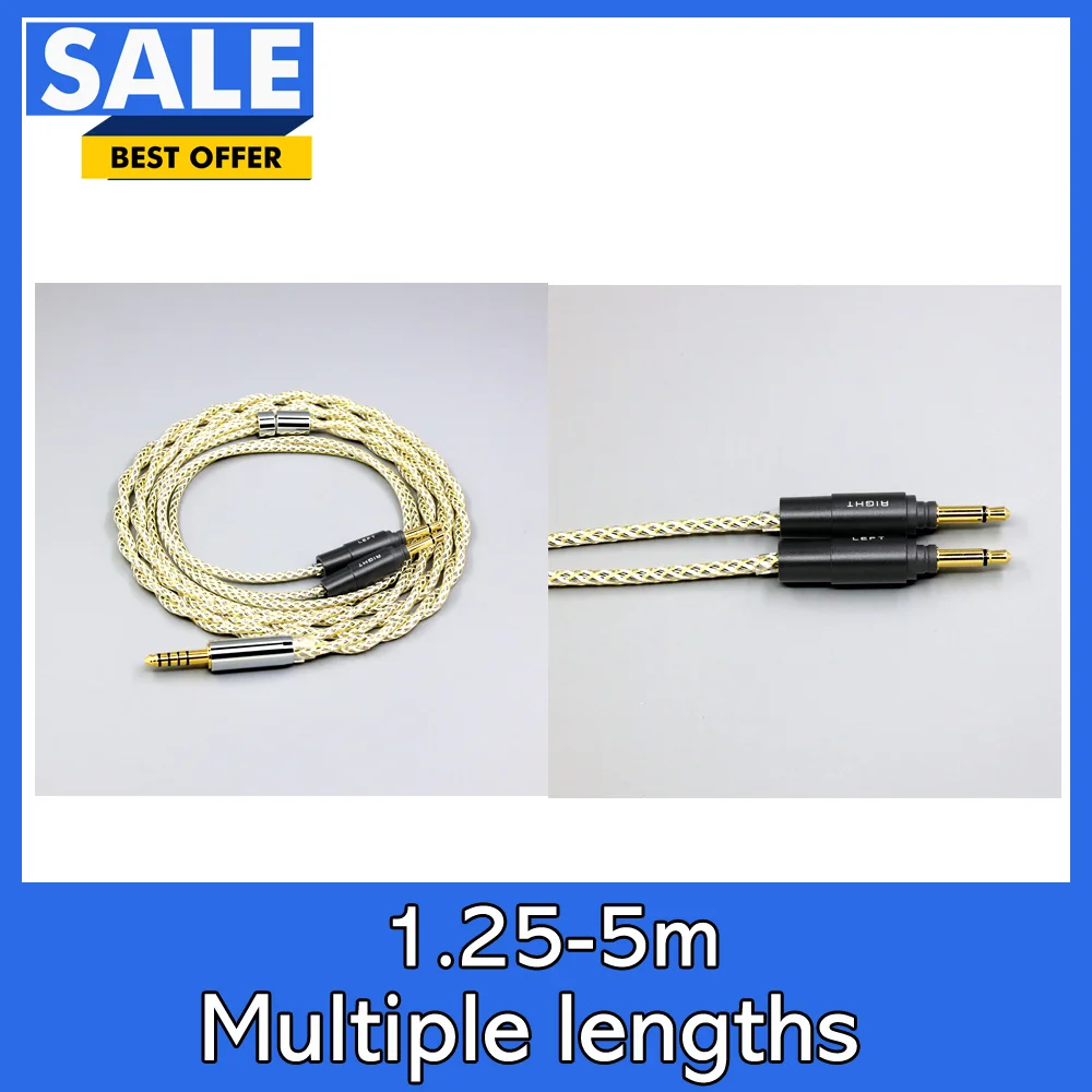 

TypeS 23AWG Litz Shielding Silver OCC Earphone Cable For Yamaha YH-5000SE Headphone 1:1 plug LN008930
