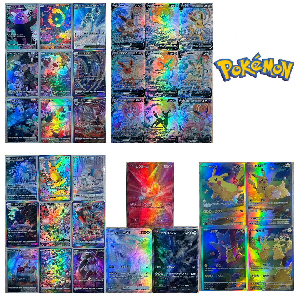 

Pokemon Pocket Ptcg Eevee Pikachu ACG Diy Self Control Collect Signature Trading Flash Card Anime Cartoon Original Series Gift