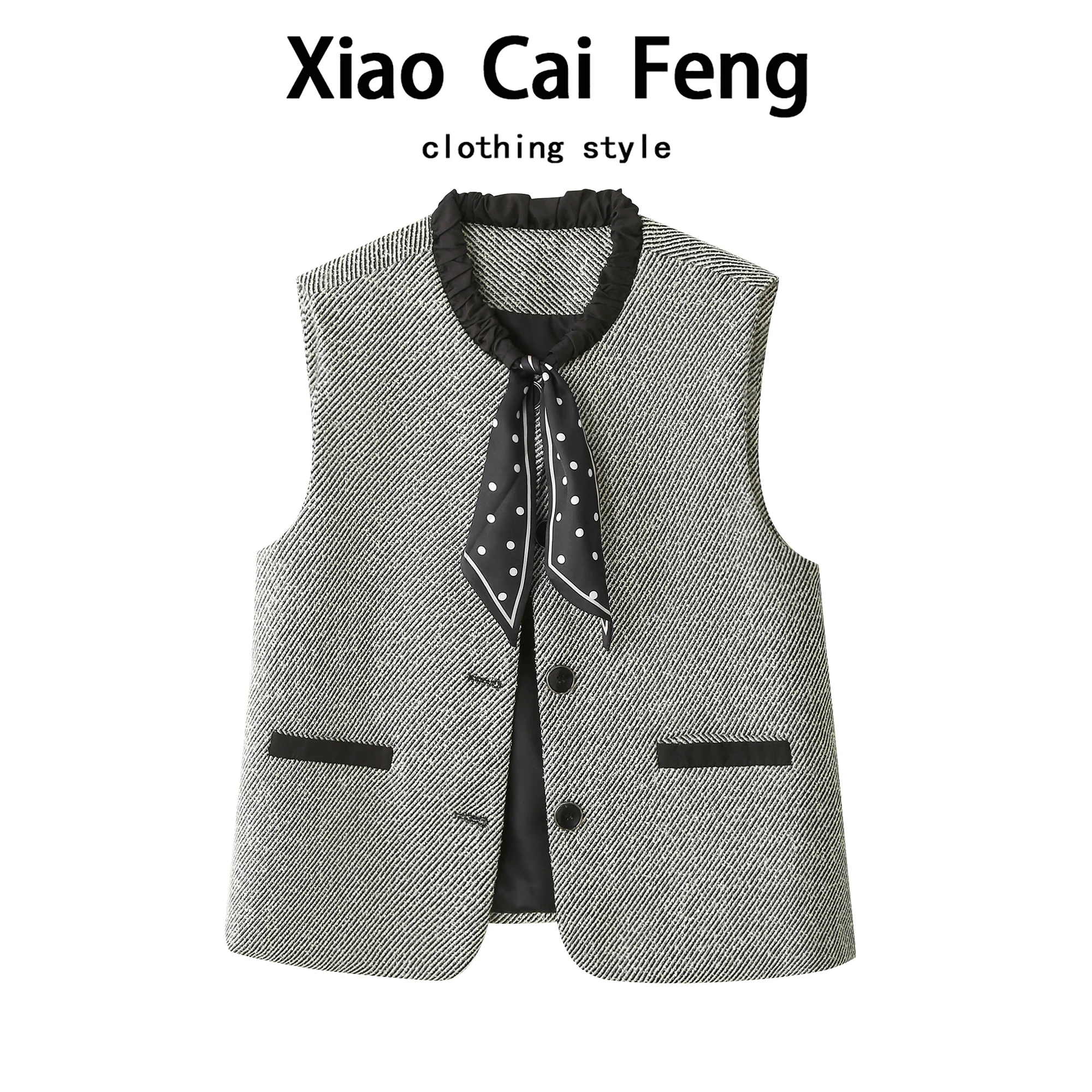 Bufanda Faion para mujer, chaleco con cinturón, prendas de vestir exteriores, temporada de otoño, capas versátiles, capaz a juego, Top atractivo de cualquier Bot