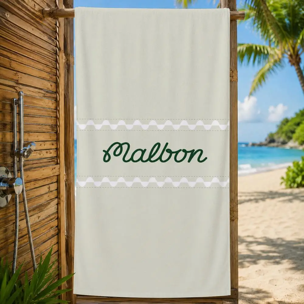 Marke Malbon Golfhandtuch, großes bedrucktes, schnell trocknendes Mikrofaser-Strandtuch, Gesichtstuch, weich, leicht, für Fitness, Camping, Spa – Detail 21