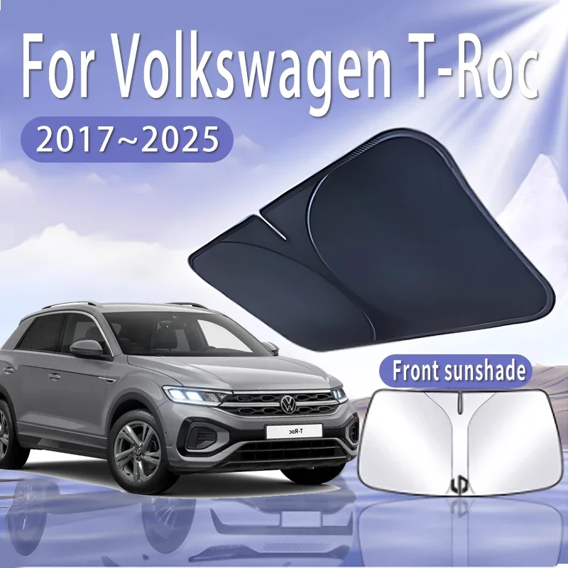 

Car Sun Visor For VW Volkswagen T-Roc A11 D11 AC7 2017~2025 Front Windshield Sunshade Heat Insulation Summer Cooling Accessories