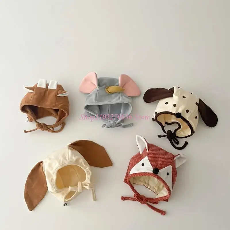 R6FD 2023 NEUE Beanie Hüte Ohrenklappen Baby Cartoon Bonnet Cap Winter Gehörschutz für Baby Kinder 0-12 Monate – Detail 9
