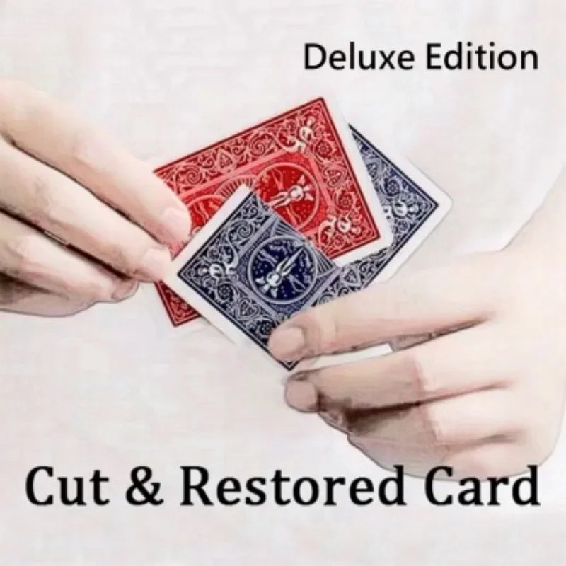 CUT & RESTORED CARD DELUXE EDITION Card Thru Card Magic Tricks Cross Hallucination Intersection Gimmick Props Illusions Street