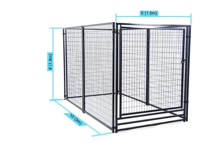 Hot sale Dog kennels mesh portable large dog cages welded pet cage 1.2*1.8 1.5*1.8 Easy installation