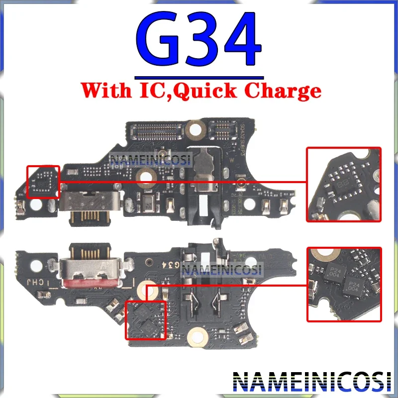 Usb Dock Charger Connector Ports for Motorola Moto G13 G04 G14 G24 Power G34 G54 G64 G84 G23 G53 G73 Charging Board Module Flex