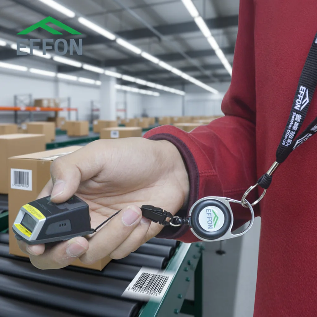 Effon NS02 Wearable Ring 2d Scanner Black 30% Faster Picking for BLE for 2-Year Warranty Warehouse 3PL Production Line Use
