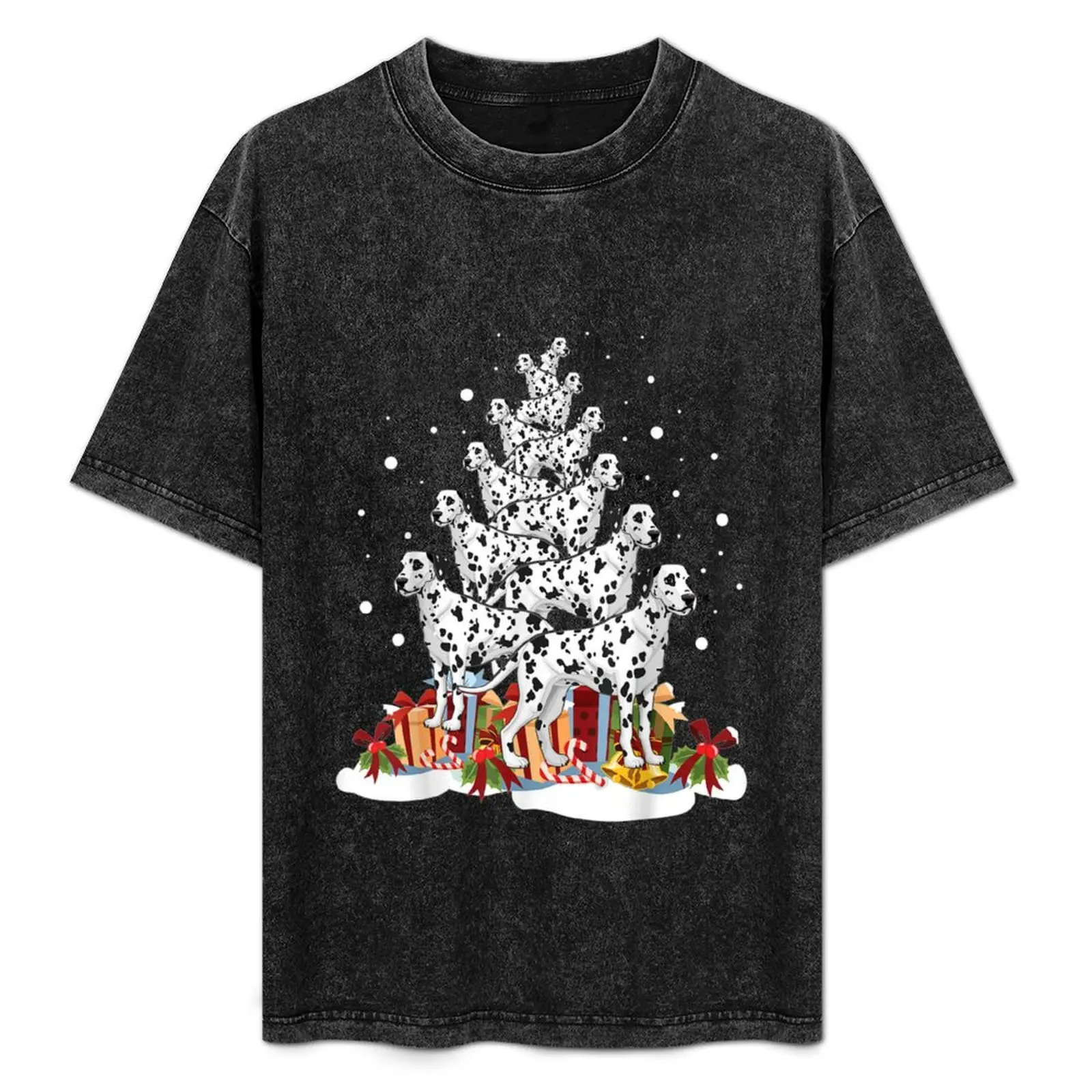 Dalmatian Christmas Tree Merry Xmas T-Shirt customs hippie clothes anime figures funny t shirts for men