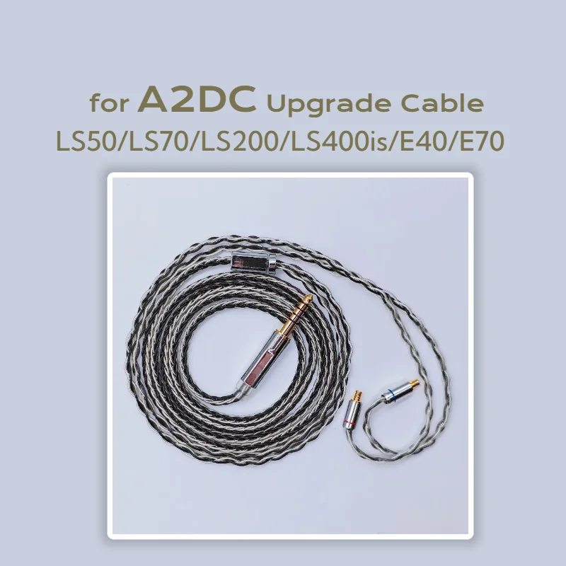 

A2DC Upgrade Earphone Cable 8-Core OCC Silver-Plated with 3.5mm/4.4mm Jacks for LS50, LS70, LS200, LS400is, E40, E70 with Mic