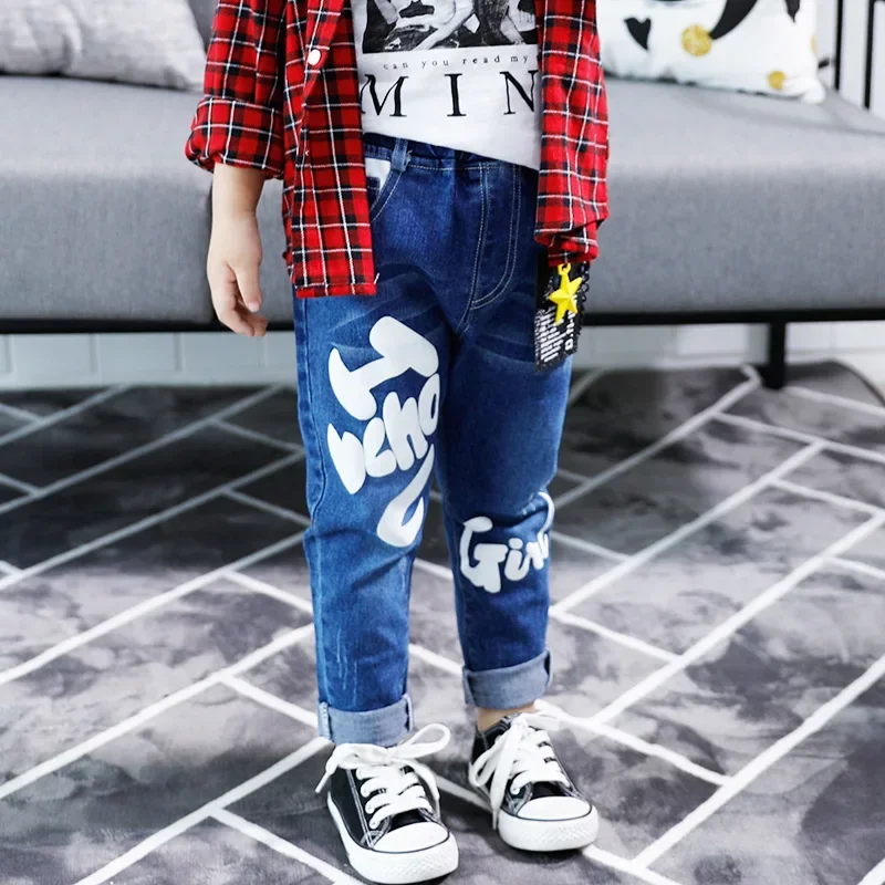 

Boys Pants Kids Jeans Casual Spring Autumn Solid Cotton Pants for Boys Gilrs Jeans Kids Clothing Children Trousers