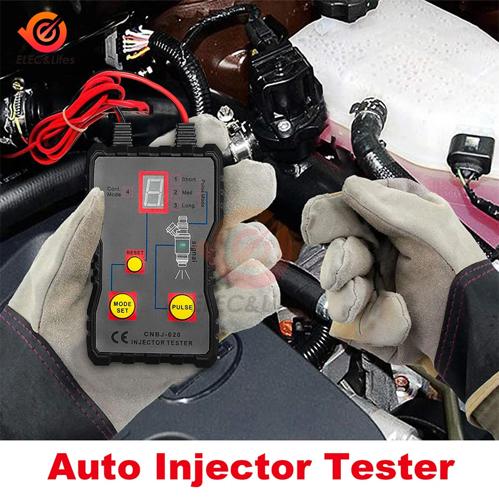 MZ620 DC 12V Car Fuel Injector Tester Powerful Fuel System Scan Clean Tool Gasoline Injector Tester Automotive Universal